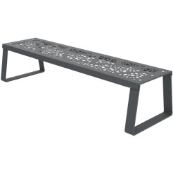 Banquette graphique en métal Havane