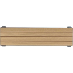 Banquette en compact effet lames Havane