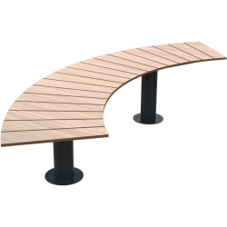 Banquette courbe en compact Madrid