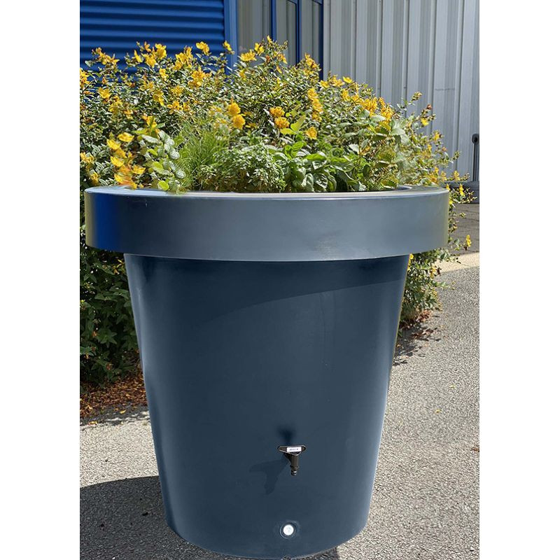 Jardinière en PEHD récupératrice d'eau de pluie,
