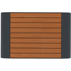 Banquette avec pied en acier roulé