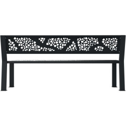 Banc Berlin en métal graphique