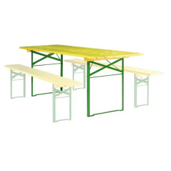 Table Pilsen en bois rectangulaire pliante et empilable