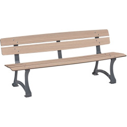 Banc traditionnel d'extérieur prague - Buton