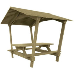 Table pique nique couverte accessible PMR - Castor