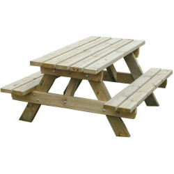 Table banc junior en bois de pin Turin - Loisirs Aménagements