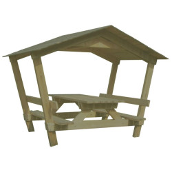 Table pique nique avec abri - Castor