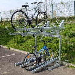 Rack à vélo deux étages Viso VELOLIFT - 8 rangements