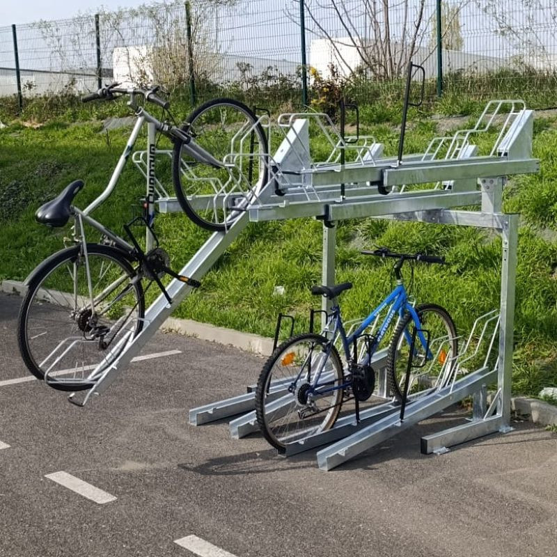 Rack à vélo deux étages Viso VELOLIFT - 8 rangements