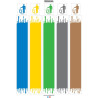 Lot de 3 planches de stickers tri sélectif