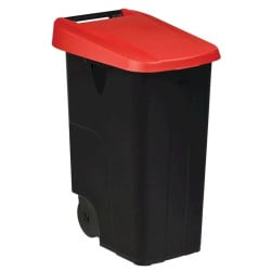 Poubelle de tri sélectif à roulettes en plastique recyclé - Movatri