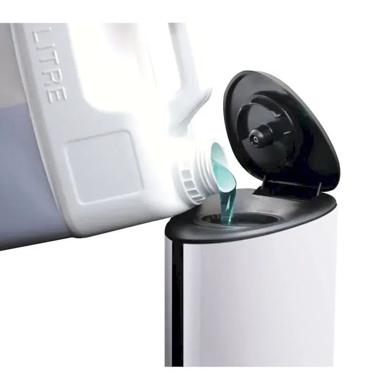 Distributeur de gel hydroalcoolique sur pied automatique - Sanimains