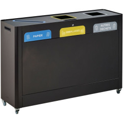 Poubelle de tri sélectif mobile 2 ou 3 flux - Trimouv