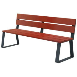 Banc Rossignol Ballade d'extérieur en bois avec pieds acier