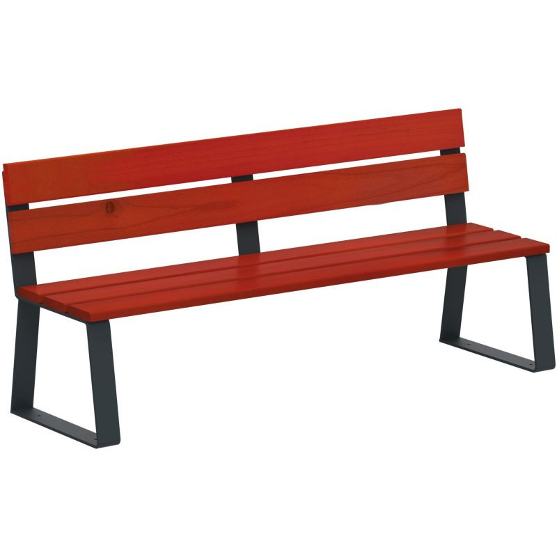 Banc Rossignol Ballade d'extérieur en bois avec pieds acier