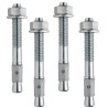 Kit 4 goujons d'ancrage inox 304L - M10 x L.9 cm