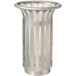 Poubelle inox 1 flux pour extérieur Rossignol Tulipe