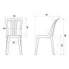 Chaise de jardin Miami bistrot empilable en plastique 