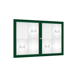 Vitrine d'affichage extérieur double battant - Vitre plexichoc