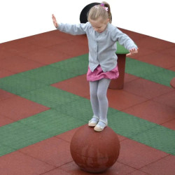 Boule d'équilibre 43 cm en caoutchouc pour aire de jeux