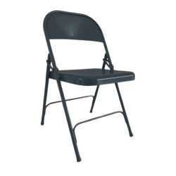 Chaise pliante et assemblable en métal Moulis - Lot de 6
