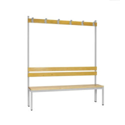 Banc vestiaire avec ou sans tablette porte sac