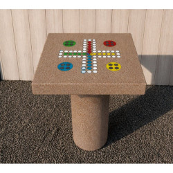 Table haute de jeux de société en béton