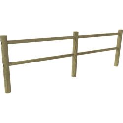 Clotûre en bois 1 ou 2 lisses Rondin