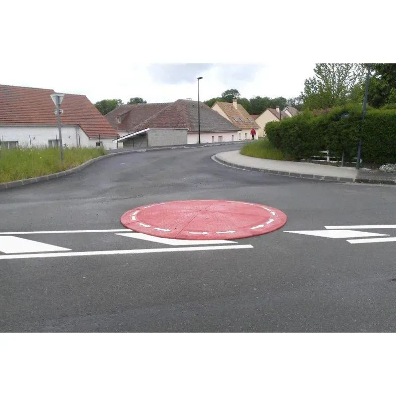 Rond-point caoutchouc 8 éléments livré avec fixations + H de liaison