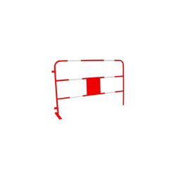 Barrière de chantier rouge et blanche - Lot de 5