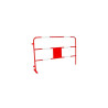 Barrière de chantier rouge et blanche - Lot de 5
