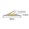 Passe cable caoutchouc 2 cables CP202
