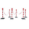 Kit 6 poteaux de chantier PVC + 10 M de chaîne