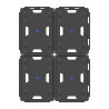 Plateau de transport avec roues repliables - RP602