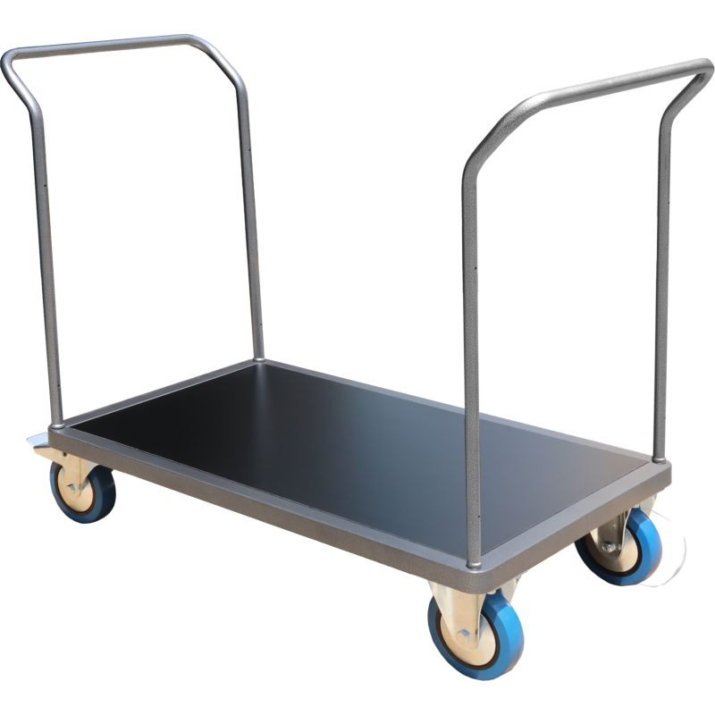 Chariot avec 1 ou 2 timons en acier plateau 120 x 80 cm