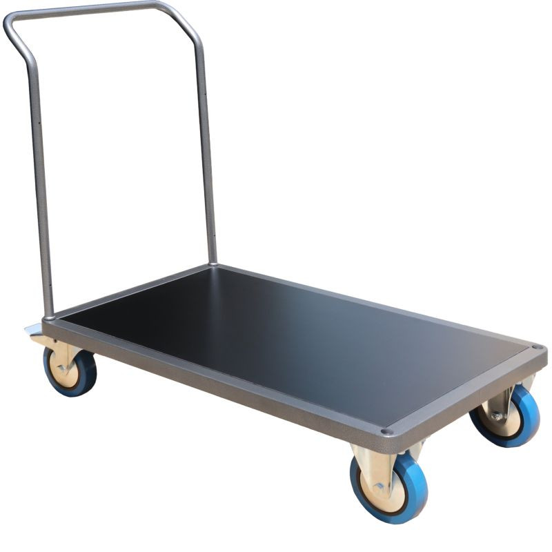 Chariot avec 1 ou 2 timons en acier plateau 120 x 80 cm