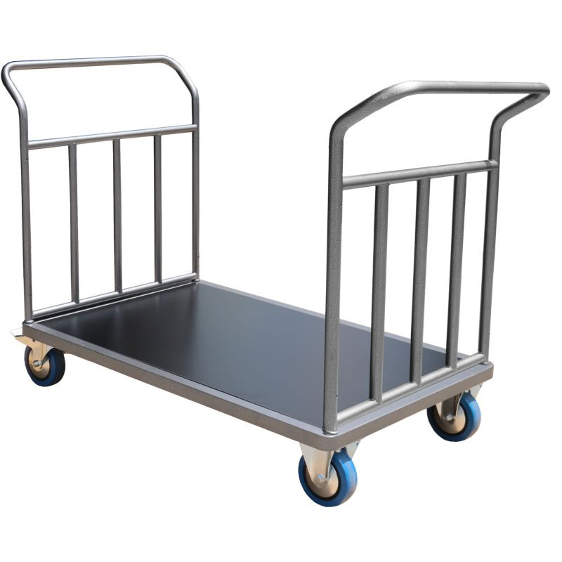Chariot avec 1 ou 2 timons en acier plateau 120 x 80 cm