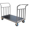 Chariot avec 1 ou 2 timons en acier plateau 120 x 80 cm