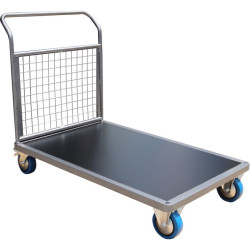 Chariot avec 1 ou 2 timons en acier plateau 120 x 80 cm