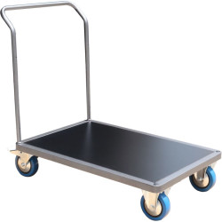 Chariot avec 1 ou 2 timons en acier plateau 100 x 70 cm