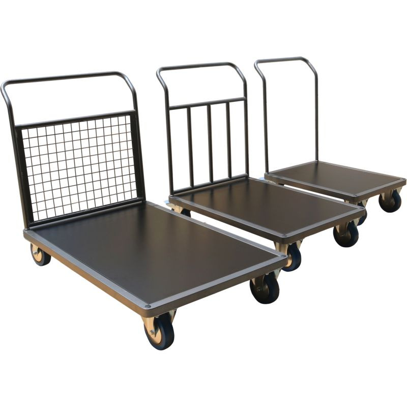 Chariot avec 1 ou 2 timons en acier plateau 60 x 80 cm