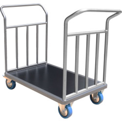 Chariot avec 1 ou 2 timons en acier plateau 100 x 70 cm