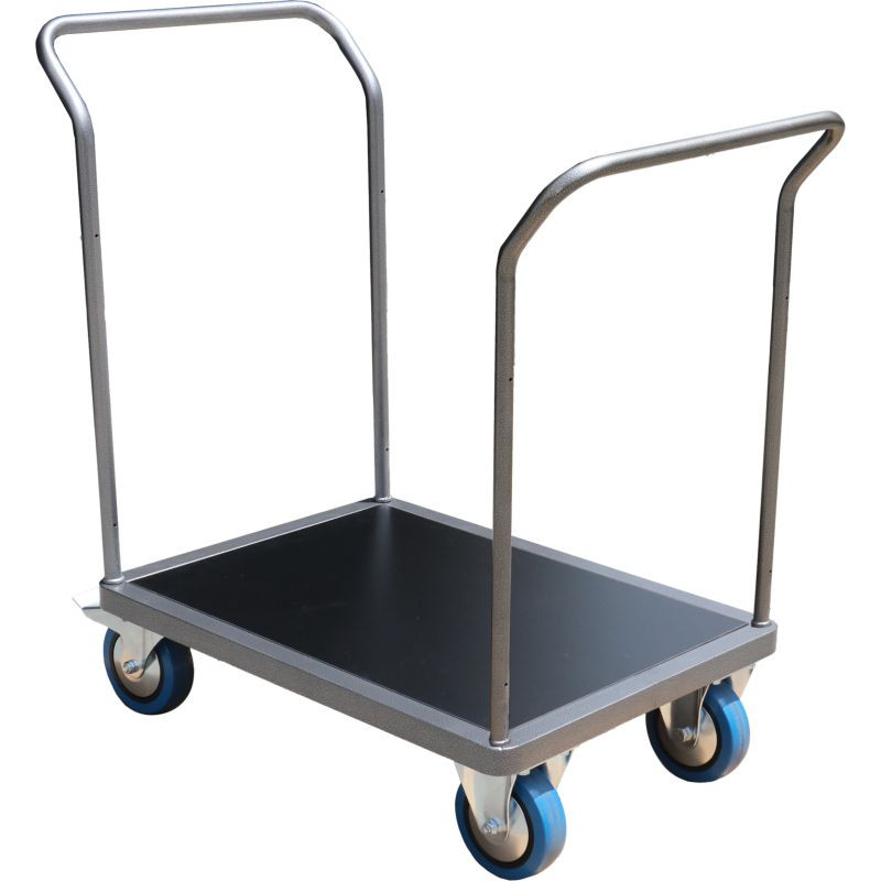 Chariot avec 1 ou 2 timons en acier plateau 60 x 80 cm