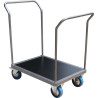 Chariot avec 1 ou 2 timons en acier plateau 60 x 80 cm