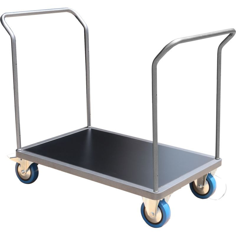 Chariot avec 1 ou 2 timons en acier plateau 100 x 70 cm