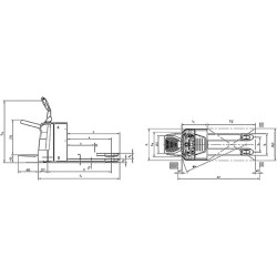 Transpalette électrique autoporté 2000 kg