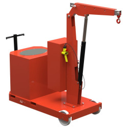 Grue d'atelier porte à faux avec traction manuelle ou électrique 1000