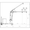 Grue d'atelier porte à faux avec traction manuelle ou électrique 1000