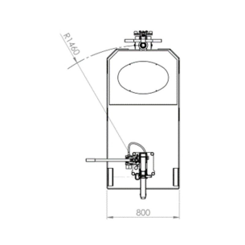 Grue d'atelier porte à faux avec traction manuelle ou électrique 1000