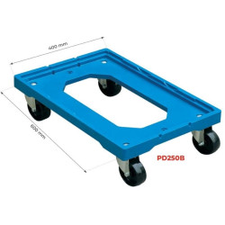 Plateforme roulante bac plastique 60 x 40 cm - avec ou sans timon